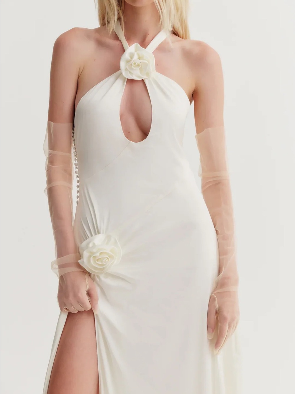 $398 NWT For Love And Lemons “Paula” Maxi Gown in White Sz XXS - Picture 3 of 13